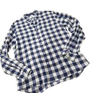 Baird MCnutt Linen Slim Fit Murano Checkered Men's Shirt Size XL